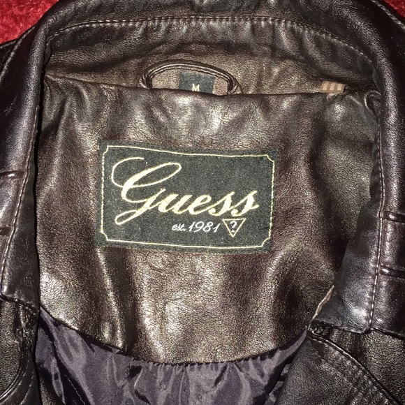Guess Medium Dark Chocolate Brown Faux Leather - Picture 7 of 8